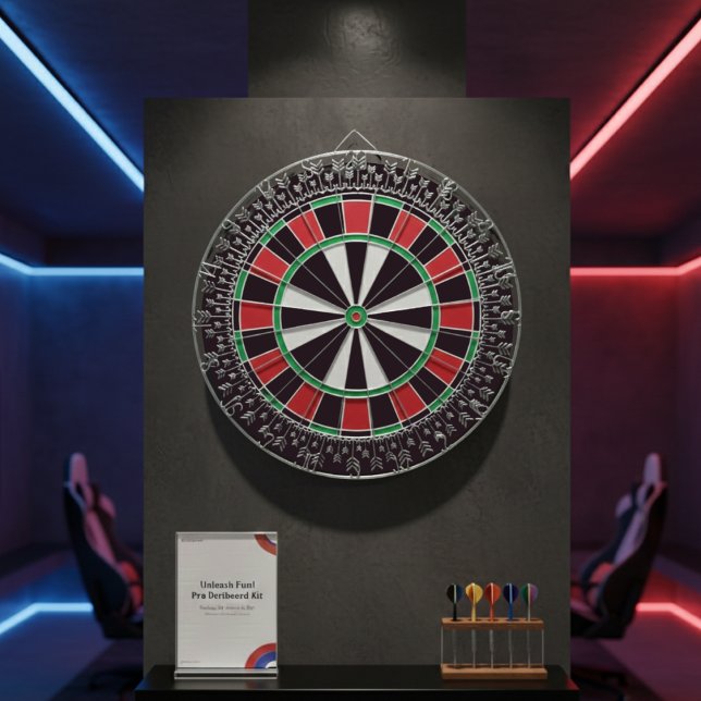 Classic Dartboard Arrow Pattern Game Design Dartscheibe (Von Creator hochgeladen)