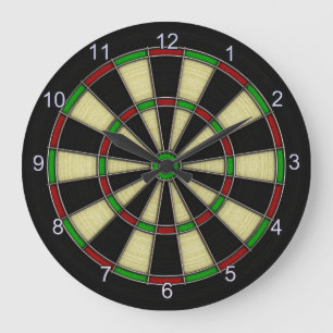 Classic Design, Darts, Dart Games Große Wanduhr