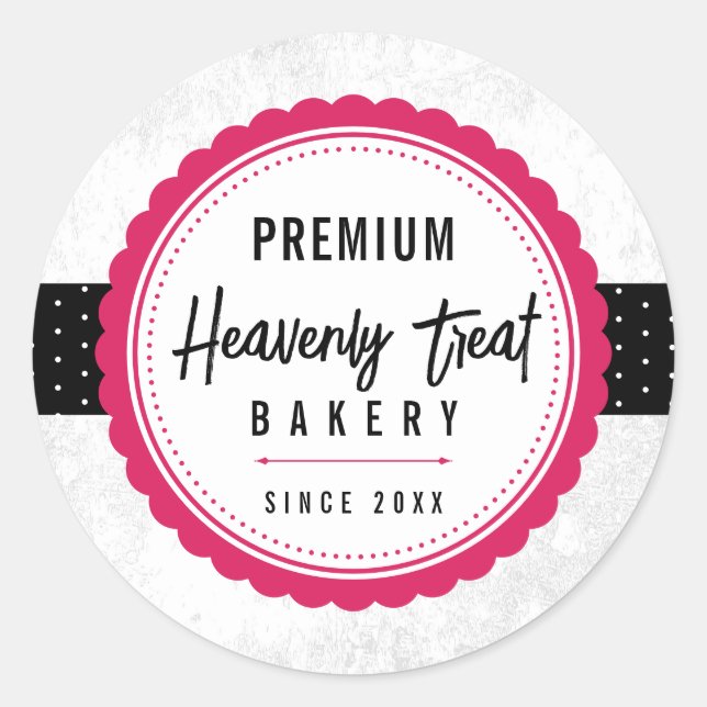 Classic design runder aufkleber (Vorderseite)