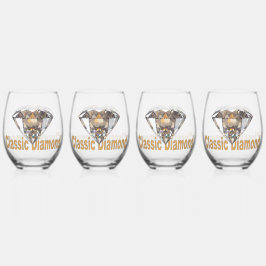 Classic Diamond Weinglas Ohne Stiel