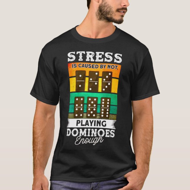 Classic Dominoes Mexican Domino Dominoys T-Shirt (Vorderseite)