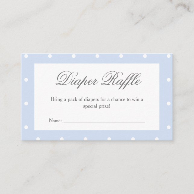 Classic Dusty Blue Bow Baby Duschkabine Windelwann Begleitkarte (Vorderseite)