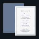 Classic Dusty Blue Elegante Wedding Begleitkarte<br><div class="desc">Klassische,  staubblaue Hochzeitszimmerkarte mit einem schlichten und minimalen Design mit Details,  die von einer doppelten Grenze umgeben sind. Die Schriftart wechseln sich zwischen einem eleganten Drehbuch,  einer klassischen Serife und minimalistischen serifenlosen Schriftart ab. Diese Karte eignet sich hervorragend für eine feierliche Hochzeit.</div>