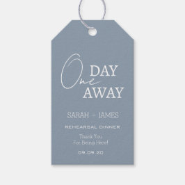 Classic Dusty Blue One Day Away Probe Dinner Geschenkanhänger