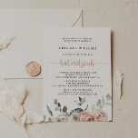 Classic Dusty Pink Rose Floral Bat Mitzvah Einladung<br><div class="desc">Diese klassische dustische rosa Rosenfledermaus Mitzvah Einladung ist perfekt für eine rustikale Fledermaus Mitzvah. Das Design zeichnet sich durch elegante Aquarelltöne,  rosa rosa Rosen und grünes Blattwerk aus,  das sich perfekt in wunderschöne Bouquets zusammensetzt.</div>