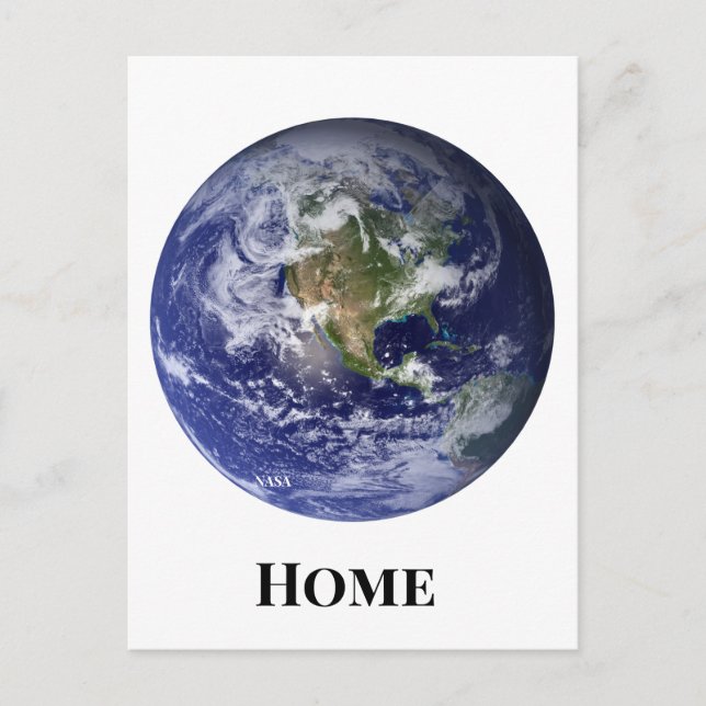 Classic Earth from Space, Blue Marble von der NASA Postkarte (Vorderseite)