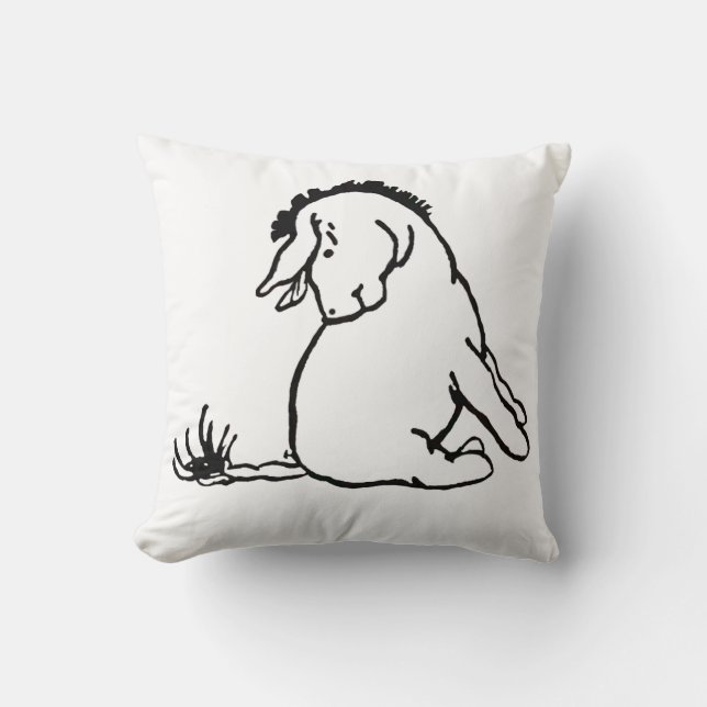 Classic Eeyore Blick auf seinen Schwanz - 2 Seiten Kissen (Vorderseite)
