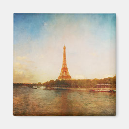 Classic Eiffel Tower Paris Square Magnet
