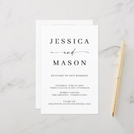 Classic Elegance Budget Hochzeitsprogramm