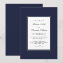 Classic Elegance Simple Navy Blue Wedding
