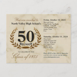 Classic Elegant 50. High School Wiedersehen - 2 Ta Postkarte