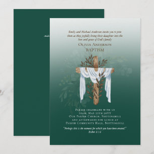 Classic Elegant BAPTISM laden Emerald Green ein