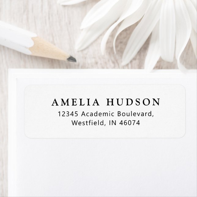 Classic Elegant Black & White Return Address (Insitu)