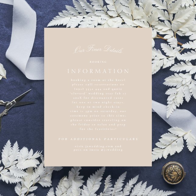 Classic Elegant Blush Pink Formal Wedding Begleitkarte (Von Creator hochgeladen)