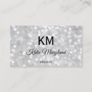 Classic Elegant Bokeh Glitzer Glamour Visitenkarte