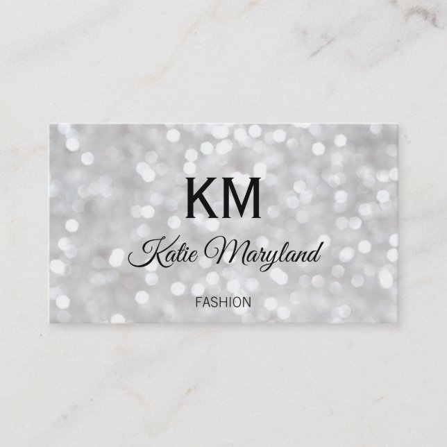 Classic Elegant Bokeh Glitzer Glamour Visitenkarte (Vorderseite)