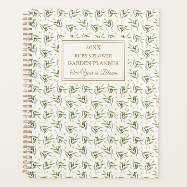 Classic Elegant Botanical Watercolor Garden (Devant)