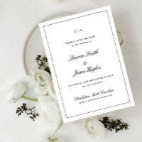 Classic Elegant Calligraphy Monogram Wedding
