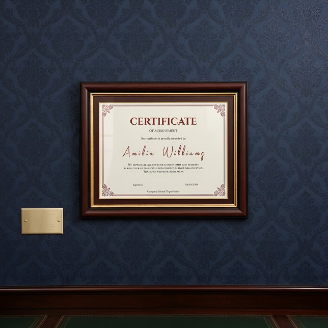 Classic Elegant Certificate of Achievement Vintage (Von Creator hochgeladen)
