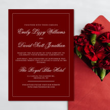 Classic Elegant Crimson Red Minimal Calligrafy