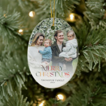 Classic Elegant Frohe Weihnachten Zwei Foto