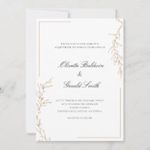 Classic Elegant Gold Blume Branch Wedding