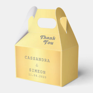 Classic Elegant Gold Dankeschön Gastgeschenk Hochz Geschenkschachtel