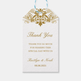 Classic & Elegant Gold Ironwork Wedding Vielen Dan Geschenkanhänger