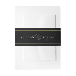 Classic Elegant Gold Wedding Einladungsbanderole
