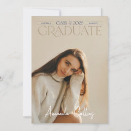 Classic & Elegant Headline Photo Grad Announcement Einladung