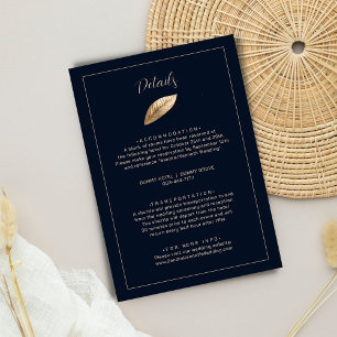 Classic & Elegant I Dark Blue I Wedding Begleitkarte