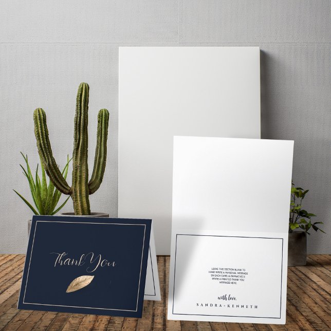 Classic & Elegant I Dark Blue I Wedding Dankeskarte (Von Creator hochgeladen)