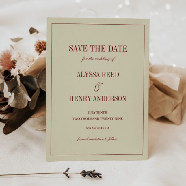 Classic Elegant Ivory Monogram Script Wedding Save The Date (Von Creator hochgeladen)