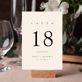 Classic Elegant Ivory Wedding Tischnummer