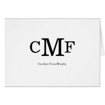 Classic Elegant Modern Simple 3 Monogram Initial