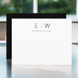 Classic Elegant Modernes Minimalistisch Vielen Dan<br><div class="desc">Dank unserer Classic Elegant Modern Minimalistisch Monogram Dankeschön an den Stil. Diese sorgfältig gestalteten Karten verbinden zeitlose Eleganz mit zeitgemäßem Minimalismus und sind somit die perfekte Wahl, um Ihre Wertschätzung zu vermitteln. Diese Dankkarten sind mit Präzision und Liebe zum Detail gestaltet und sind mehr als nur Schreibwaren; sie sind personalisierte...</div>