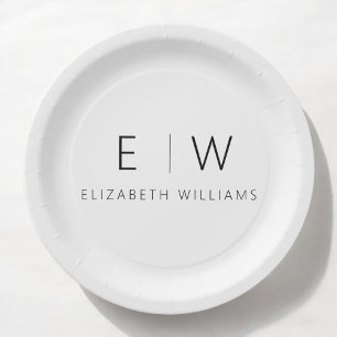 Classic Elegant Modernes, Minimalistisches Schwarz Pappteller