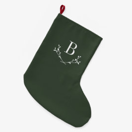 Classic Elegant Monogram Große Weihnachtsfeier Str Großer Weihnachtsstrumpf