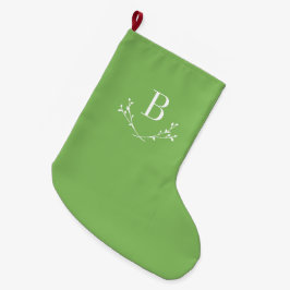 Classic Elegant Monogram Große Weihnachtsfeier Str Großer Weihnachtsstrumpf