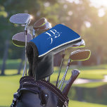 Classic Elegant Monogram und Name Blue Golf Headcover<br><div class="desc">Die klassische Optik in sportlich-blau-weiß macht diese Putter-Cover zu einem wunderbaren Geschenk oder einer Leckerei für sich. Es hat große Monogramm-Initialen,  die Sie mit Ihren gewünschten Initialen personalisieren können,  und auch den Namen,  der in elegantem Serifengesicht angegeben ist.</div>