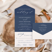 Classic Elegant Navy Blue Wedding