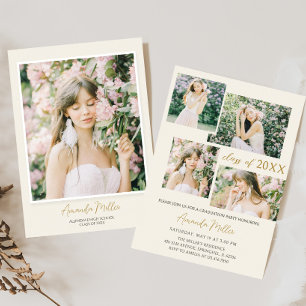 Classic Elegant Photo Graduation Invitation