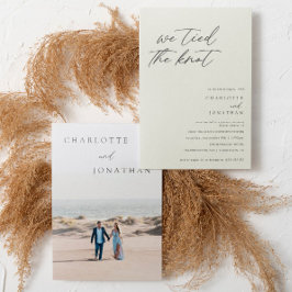 Classic Elegant Reception Only Elopement Wedding Einladung