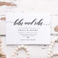 Classic Elegant Script Couples GRILLEN Baby Shower