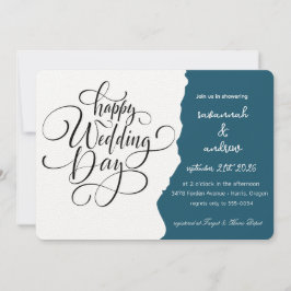 Classic Elegant Script Hochzeit Einladung
