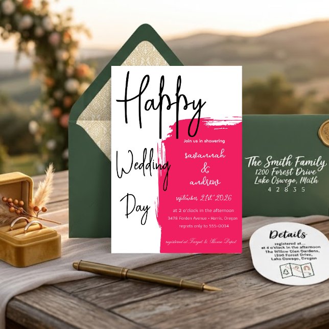 Classic Elegant Script Hochzeit Einladung (Von Creator hochgeladen)
