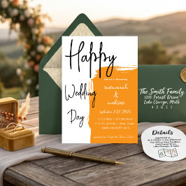 Classic Elegant Script Hochzeit Einladung