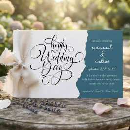 Classic Elegant Script Hochzeit Einladung