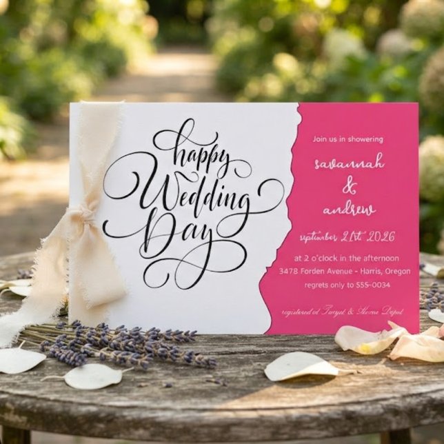 Classic Elegant Script Hochzeit Einladung (Von Creator hochgeladen)