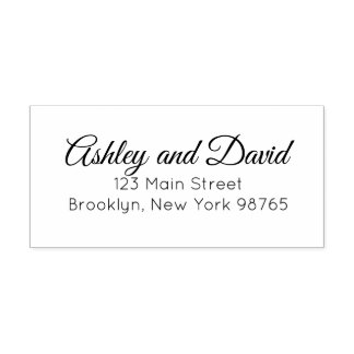 Classic Elegant Script Retourner Adresse tampon